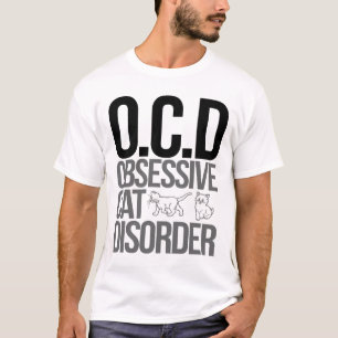 T-shirt désordre obsédant de chat