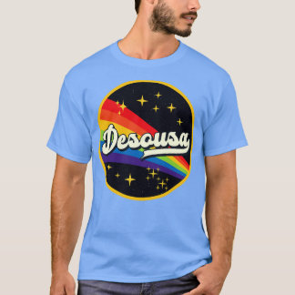 T-shirt Desousa Arc En Ciel Dans L'Espace Style Vintage