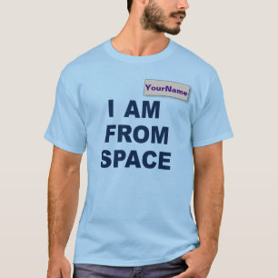 T-shirt d'espace de coutume "je suis"