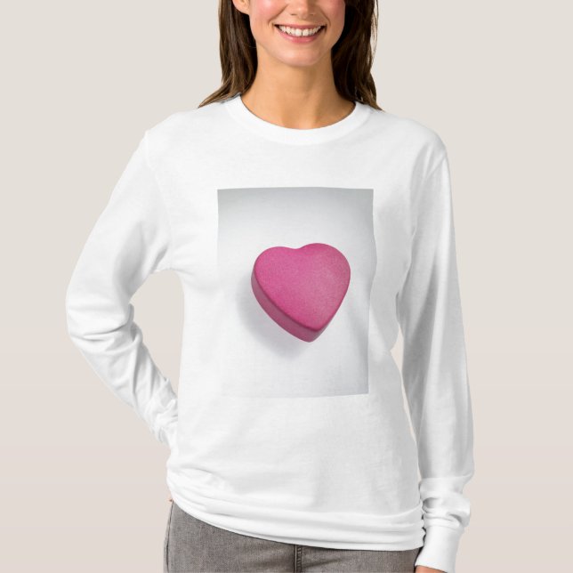 T-shirt D'essai sucrerie de coeur encore (Devant)