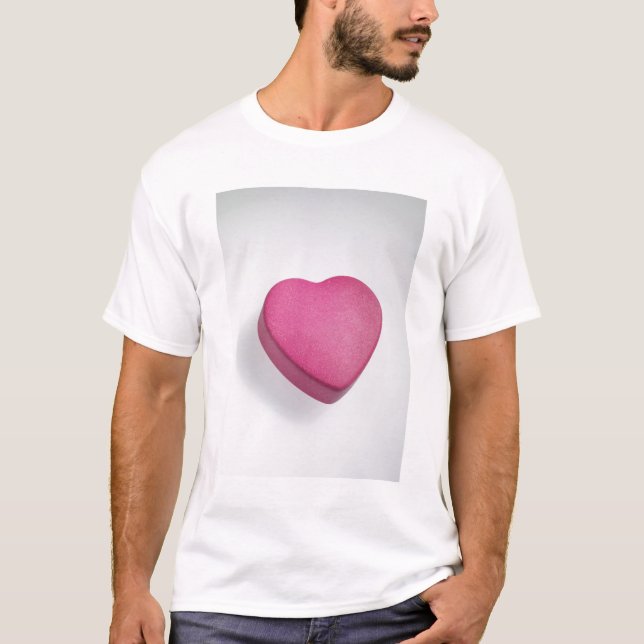 T-shirt D'essai sucrerie de coeur encore (Devant)