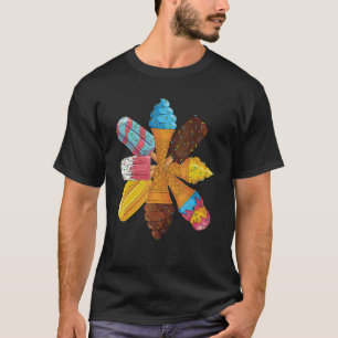 T-shirt Dessert Bois sucré Crème glacée Été Nourriture Gla