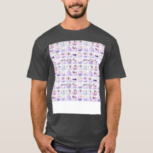 T-shirt Dessert Pâtisserie Motif sans Seamless Kawaii Cute