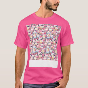 T-shirt Dessert Pâtisserie Motif sans Seamless Kawaii Cute