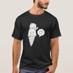 T-shirt Desserts de chat de glace sucrée chats gelato prop