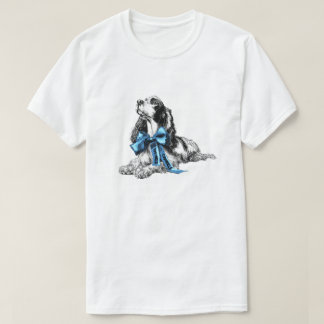 T-shirt Dessin à main levée d'un chien Cocker Spaniel avec