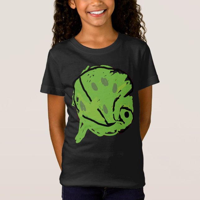 T-Shirt Dessin Abstrait de la jungle Anaconda verte (Devant)