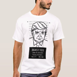 T-shirt Dessin amusant de la ligne de fusil Donald Trump