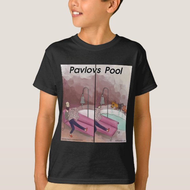 T-shirt Dessin amusant de la piscine de Pavlov (Devant)