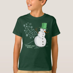T-shirt Dessin amusant sur les flocons de neige