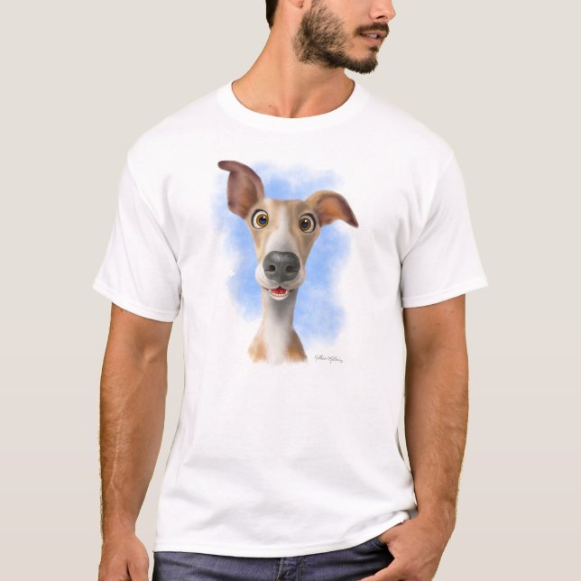 T-shirt Dessin animé adorable Whippet  (Devant)