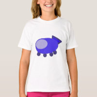 Dessin Animé Anime Popcorn Bateau Spatial Bleu Avi