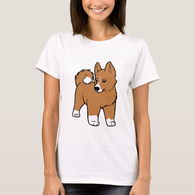 T-shirt dessin animé basenji (Devant)