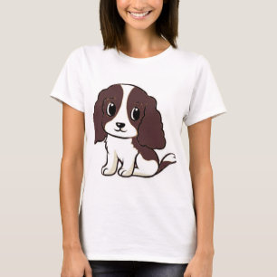 T-shirt dessin animé blanc sur le foie