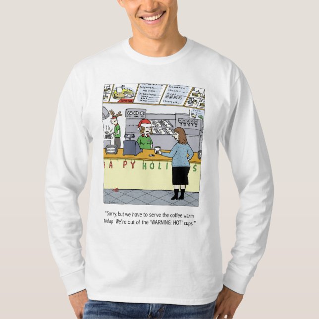 T-shirt Dessin animé café chaud (Devant)