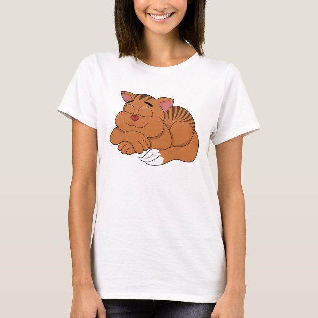 T-Shirt dessin animé chat (Devant)