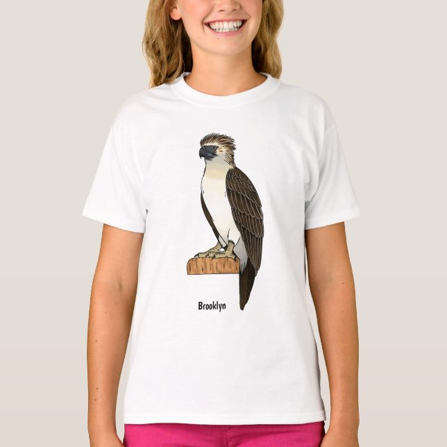 T-shirt dessin animé d'aigle des Philippines (Devant)