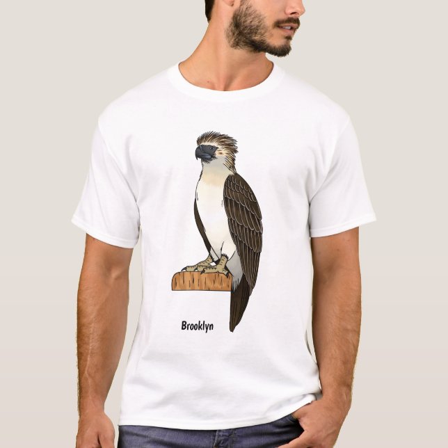 T-shirt dessin animé d'aigle des Philippines (Devant)