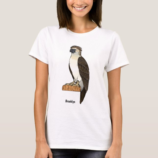 T-shirt dessin animé d'aigle des Philippines (Devant)