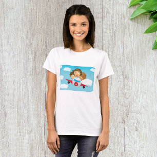 T-shirt Dessin animé d'avion volant pour enfants, amusemen