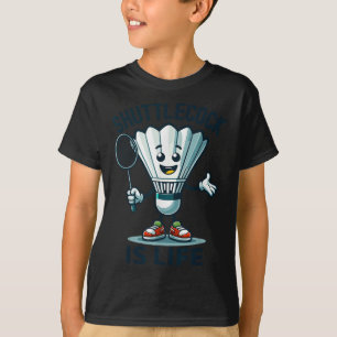 T-shirt Dessin animé de badminton pour toujours Navette et