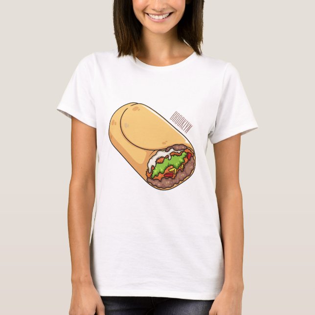 T-shirt dessin animé de Burrito (Devant)
