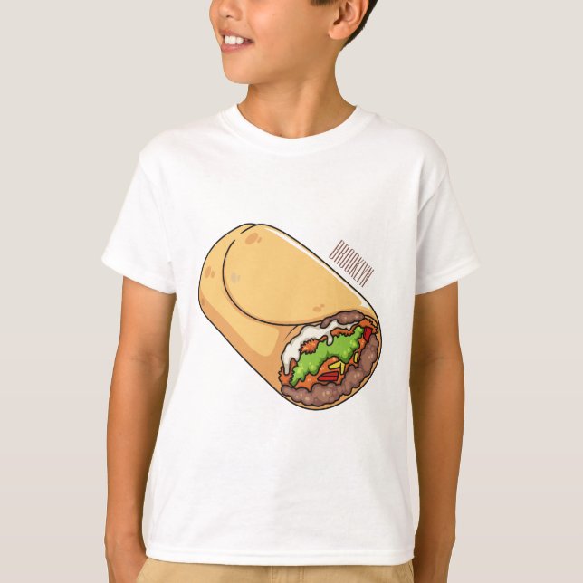 T-shirt dessin animé de Burrito (Devant)
