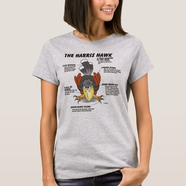 T-shirt Dessin animé de Buse de Harris (Devant)