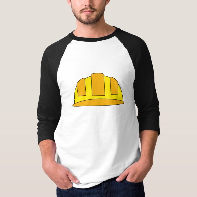 T-shirt Dessin animé de casque jaune (Devant)
