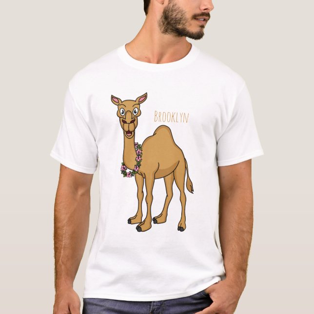 T-shirt Dessin animé de chameau heureux  (Devant)