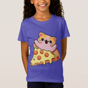 T-Shirt Dessin animé de chat kawaii personnalisé qui enlac
