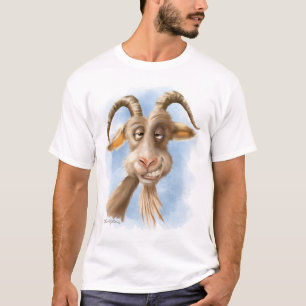 T-shirt Dessin animé de chèvre amusant