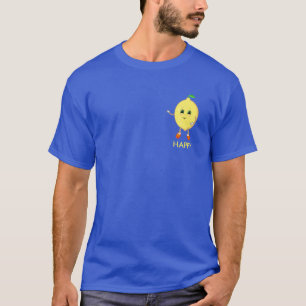 T-shirt Dessin animé de citron heureux mignon & calligraph