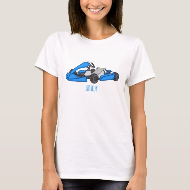 T-shirt dessin animé de Kart racing (Devant)