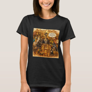 T-shirt Dessin animé de la mafia aviaire – Humour de la fa