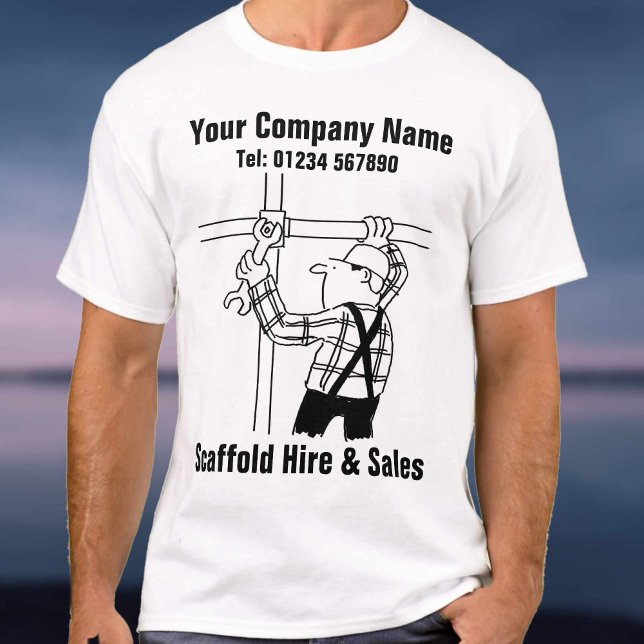 T-shirt Dessin animé de location et de vente d'échafaudage (Créateur téléchargé)