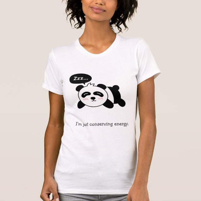 T-shirt Dessin animé de panda mignon endormi (Devant)