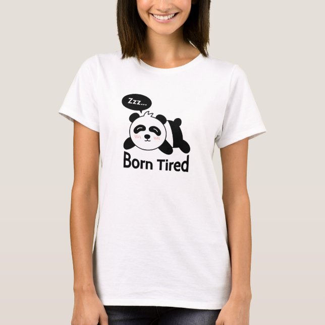 T-shirt Dessin animé de Panda mignon endormi (Devant)