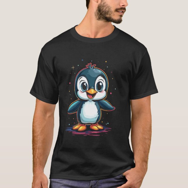 T-shirt Dessin animé de pingouin mignon (Devant)