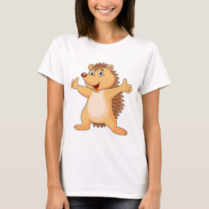 T-shirt Dessin animé de porc-épic drôle