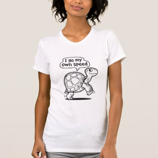 T-shirt Dessin animé de tortue motivante mignonne