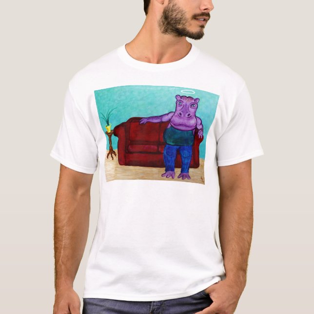 T-shirt Dessin animé d'hippopotame (Devant)