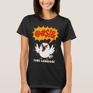T-shirt Dessin animé d'oiseau au langage grossier