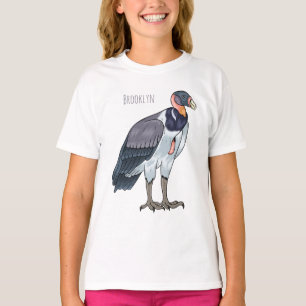 T-shirt dessin animé d'oiseau vautour du roi