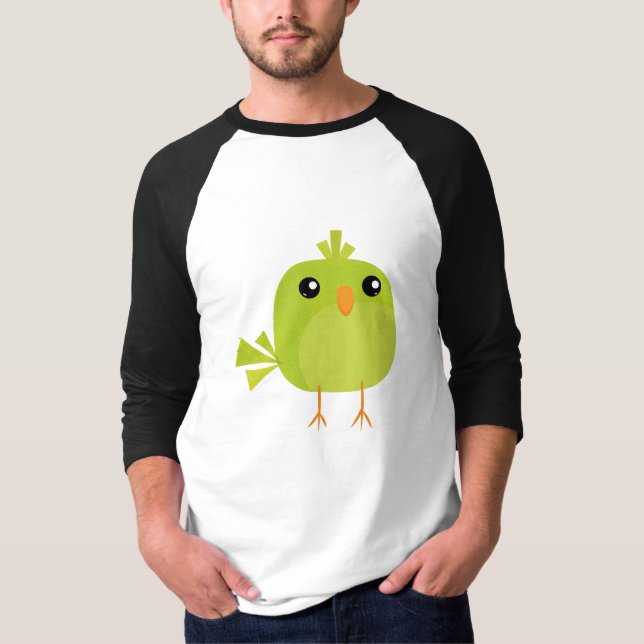 T-shirt Dessin animé d'oiseau vert   (Devant)