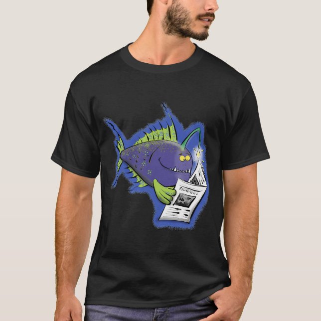 T-shirt Dessin animé drôle de baudroie (Devant)