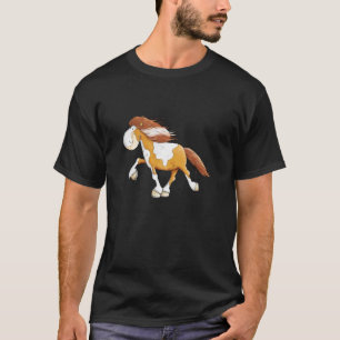 T-shirt Dessin animé drôle de cheval islandais Chevaux à a