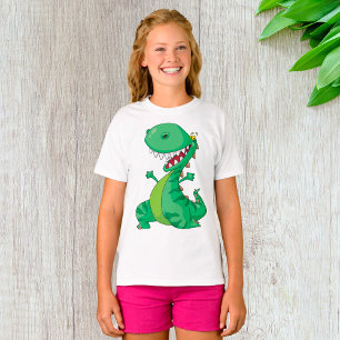 T-shirt Dessin animé drôle de dinosaure T-Rex rugissant
