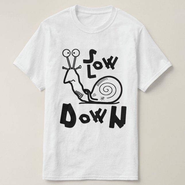 T-shirt Dessin animé drôle de escargot cool (Design devant)