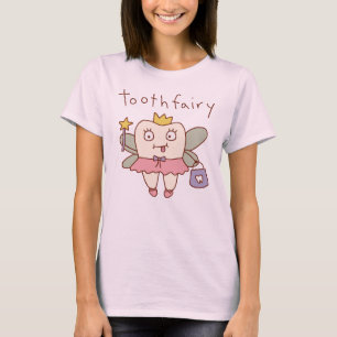 T-shirt Dessin animé drôle de fée des dents humour dentair